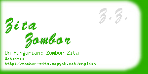 zita zombor business card